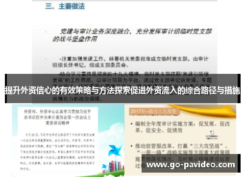 提升外资信心的有效策略与方法探索促进外资流入的综合路径与措施 提升外资信心的有效策略与方法探索促进外资流入的综合路径与措施